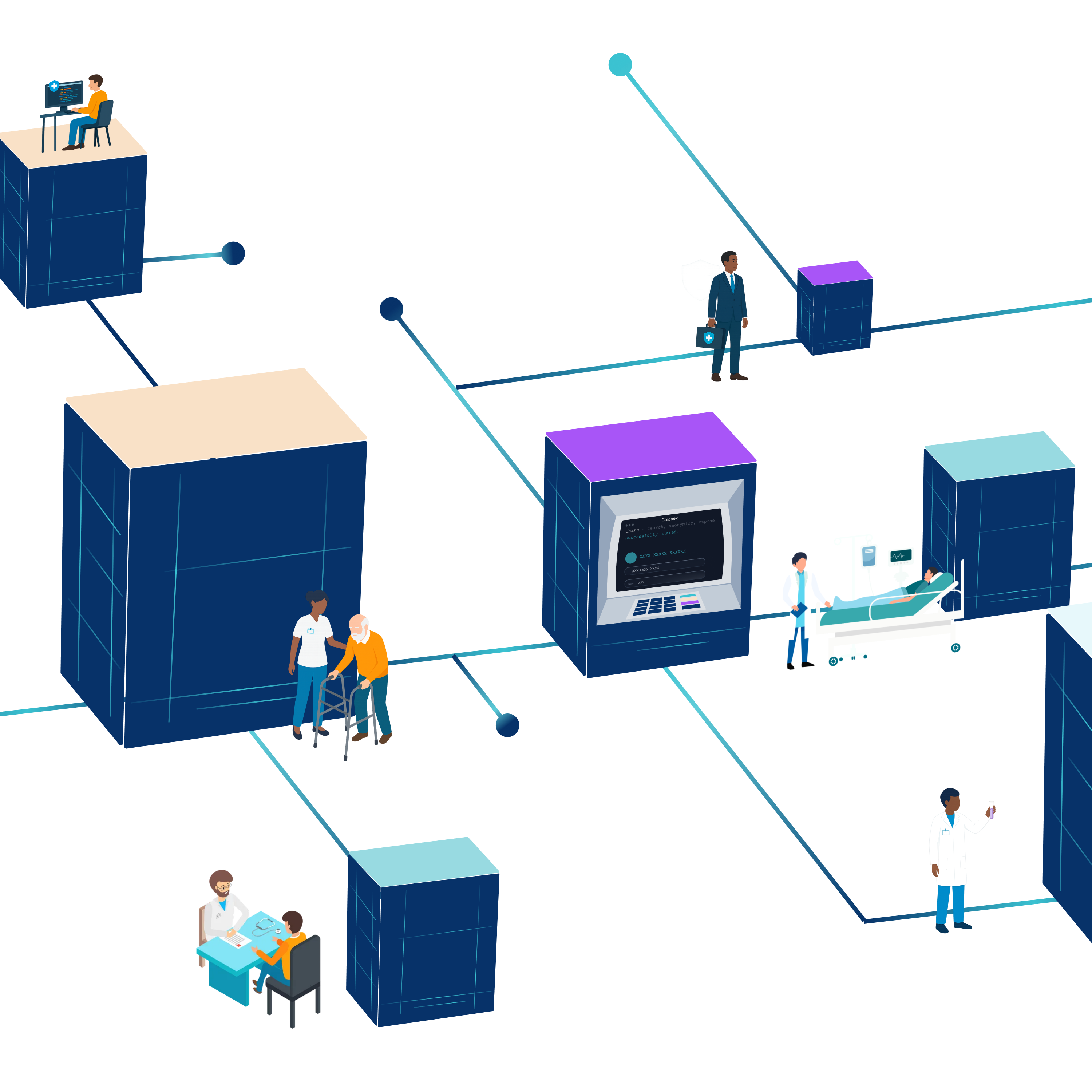 image of ai software in healthcare action at a patient care station